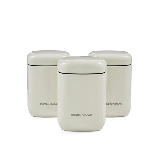 Morphy Richards Set of 3 Canisters - Cream