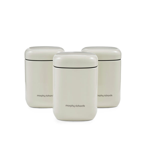 Morphy Richards Set of 3 Canisters - Cream