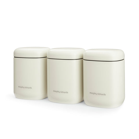Morphy Richards Set of 3 Canisters - Cream