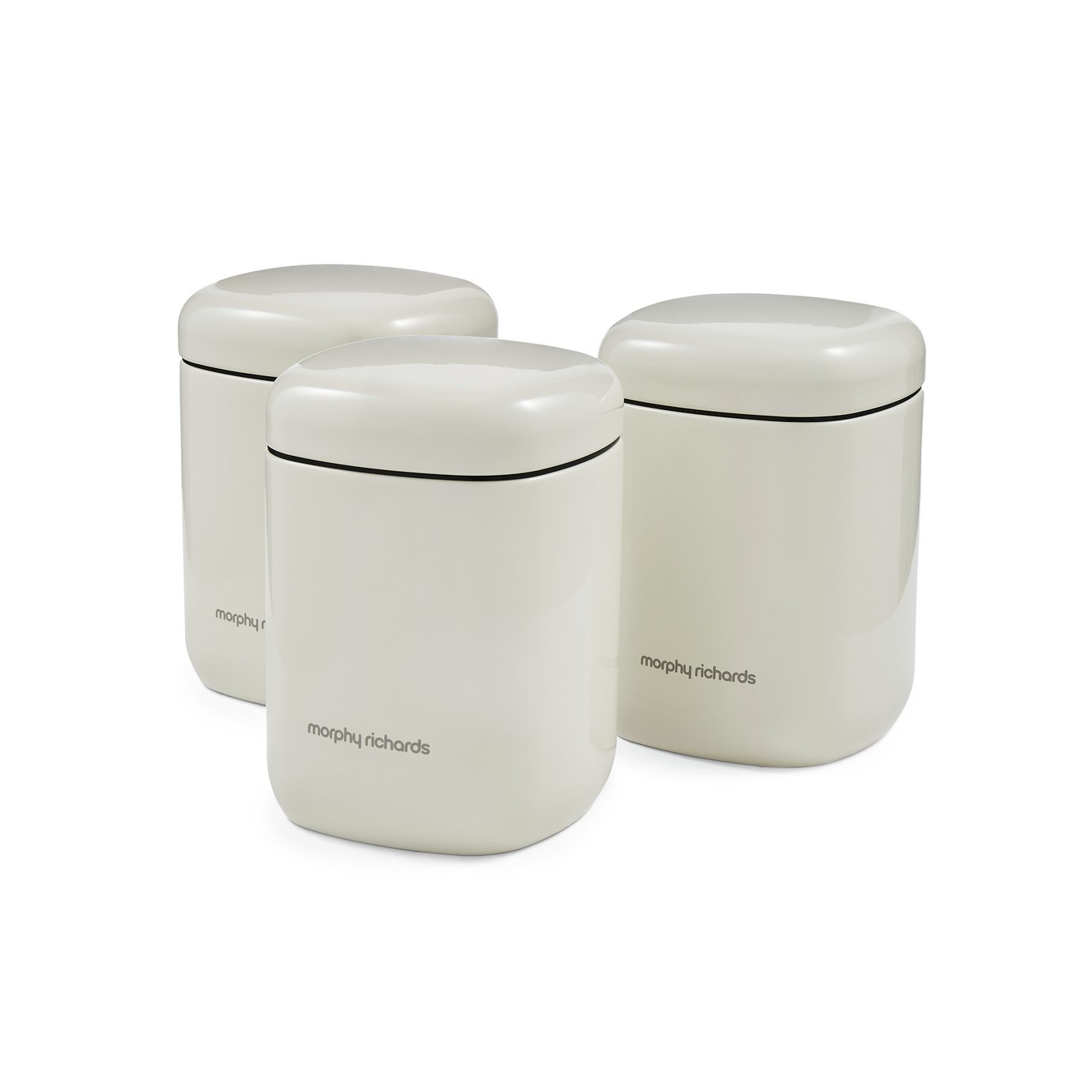 Morphy Richards Set of 3 Canisters - Cream