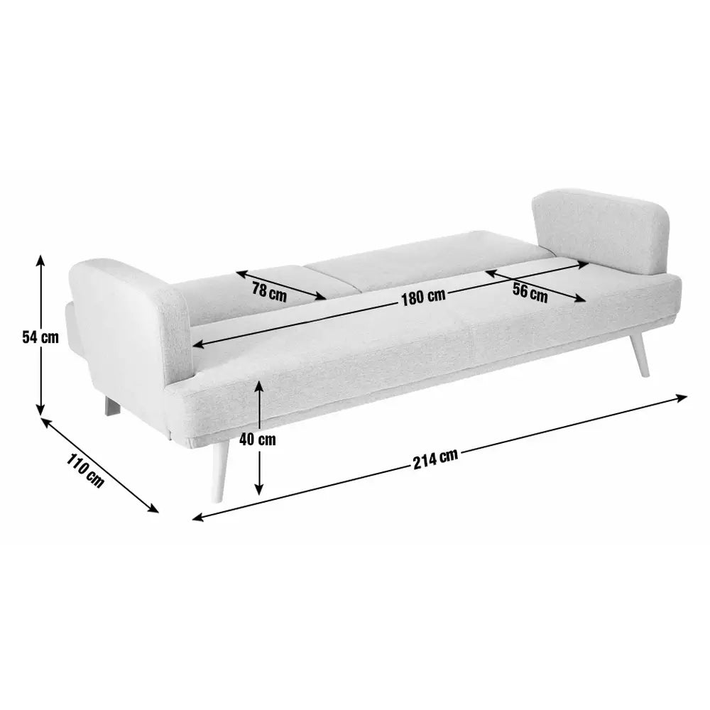 Argos Home Andy Fabric 3 Seater Clic Clac Sofa Bed - Grey