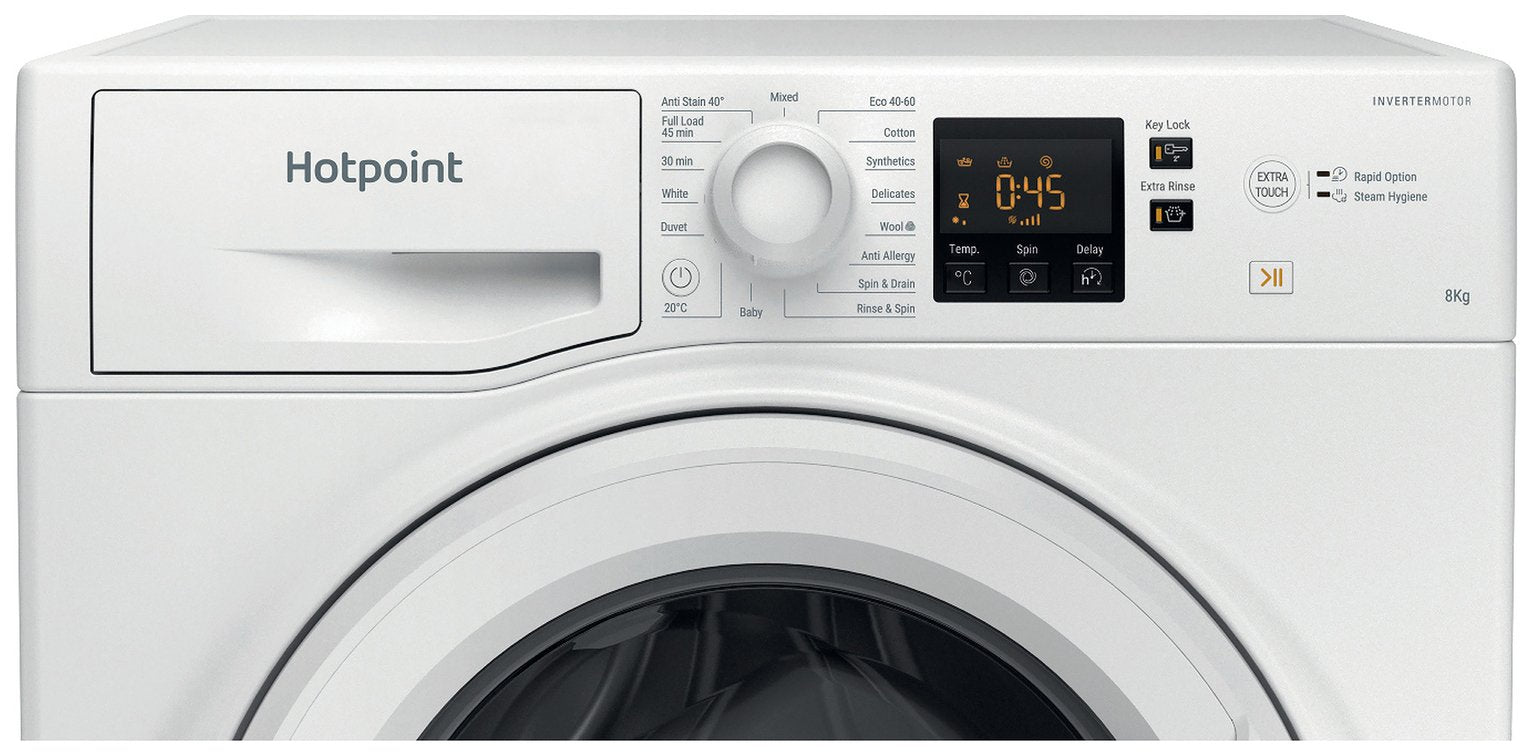 Hotpoint NSWM846WUK 8KG 1400 Spin Washing Machine - White