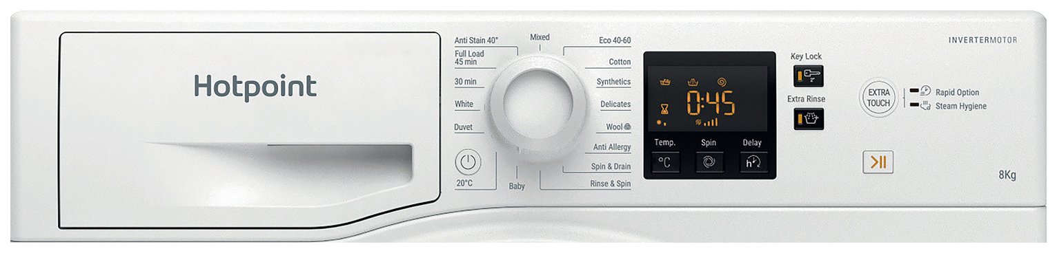 Hotpoint NSWM846WUK 8KG 1400 Spin Washing Machine - White