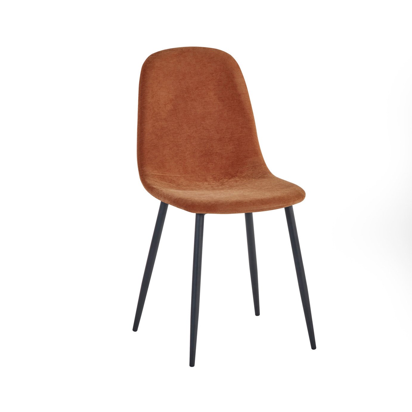 Julian Bowen Lottie Pair of Fabric Dining Chairs -Terracotta