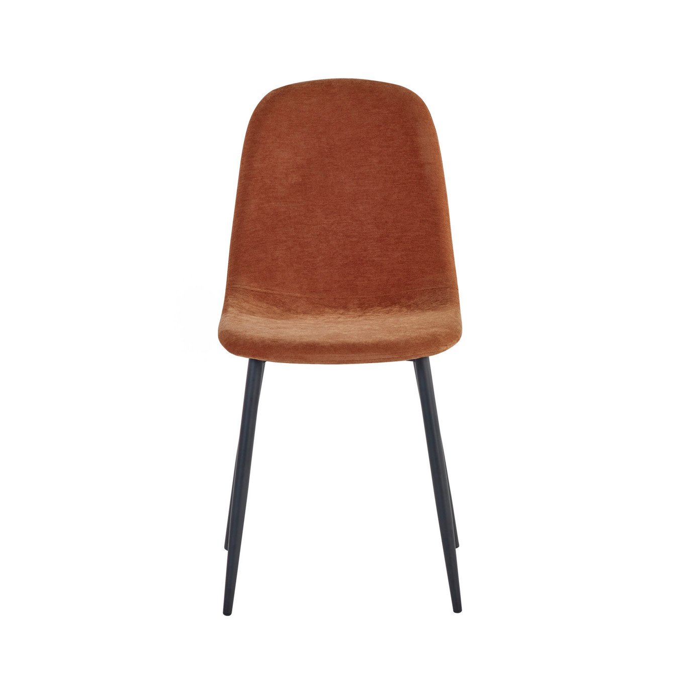 Julian Bowen Lottie Pair of Fabric Dining Chairs -Terracotta