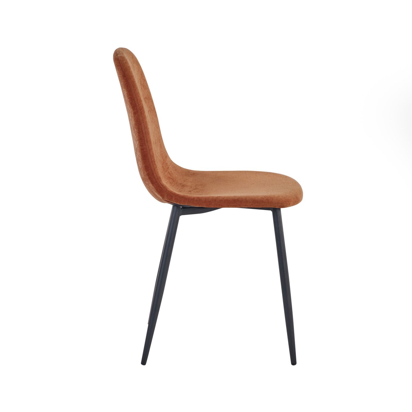 Julian Bowen Lottie Pair of Fabric Dining Chairs -Terracotta