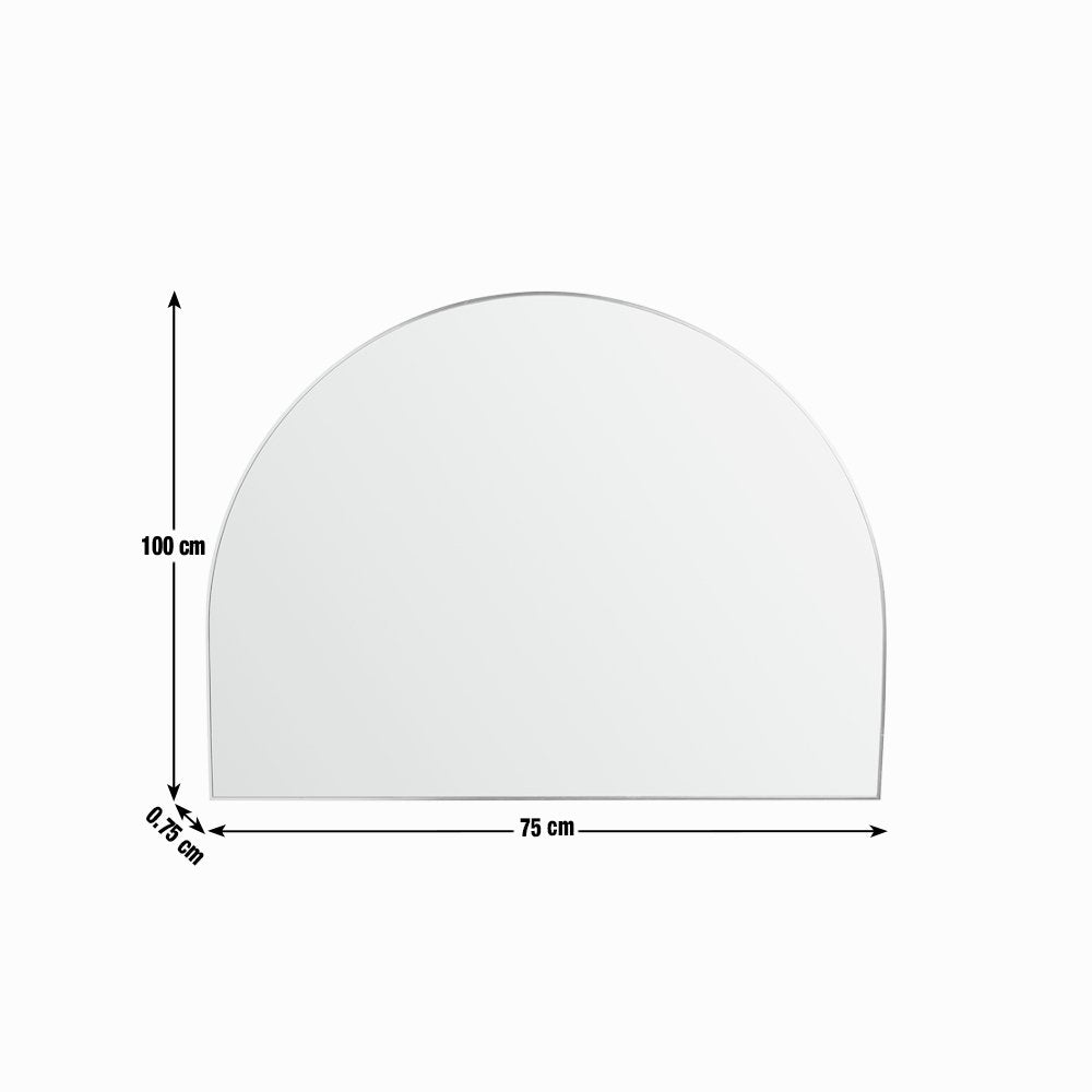 Habitat Overmantle Gold Aluminium Arch Wall Mirror - 100x75cm