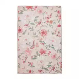 Catherine Lansfield Floral Pink Flatweave Rug - 76x150cm