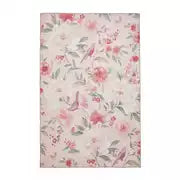 Catherine Lansfield Floral Pink Flatweave Rug - 76x150cm