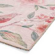 Catherine Lansfield Floral Pink Flatweave Rug - 76x150cm
