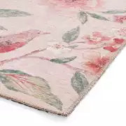 Catherine Lansfield Floral Pink Flatweave Rug - 76x150cm