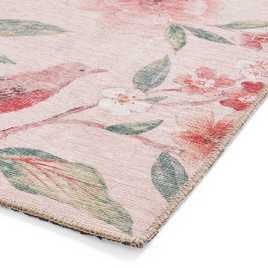 Catherine Lansfield Floral Pink Flatweave Rug - 76x150cm