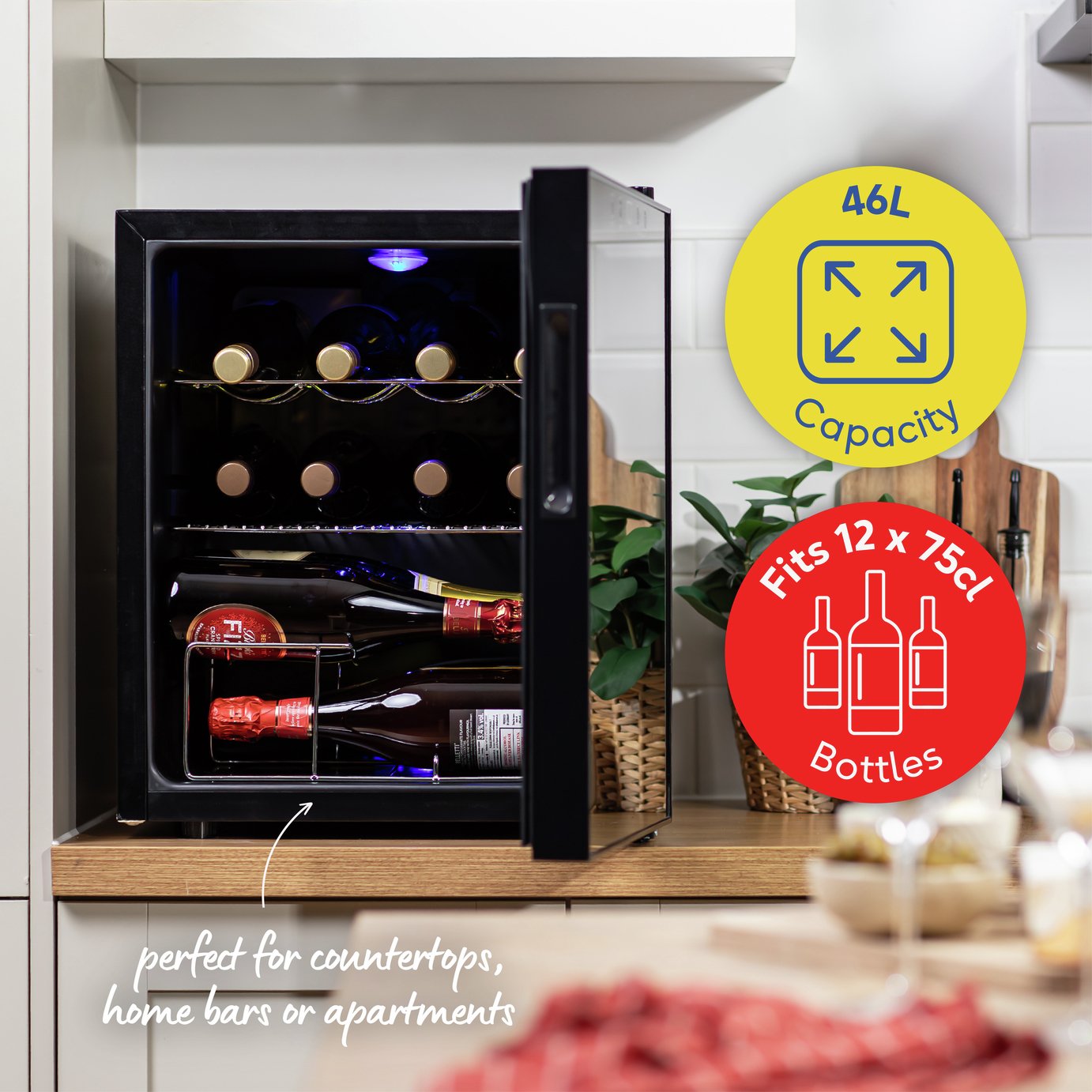Russell Hobbs RH15WC201MR Wine Cooler - Black