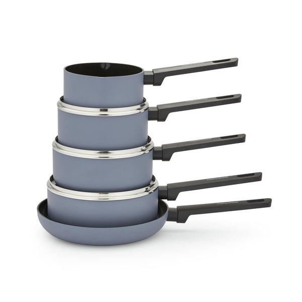 Morphy Richards 5 Piece Aluminium Saucepan Set - Grey