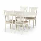 Julian Bowen Stanmore Ext 6 Seater Oval Dining Table -Ivory