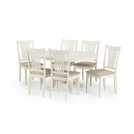 Julian Bowen Stanmore Ext 6 Seater Oval Dining Table -Ivory