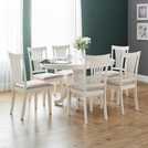 Julian Bowen Stanmore Ext 6 Seater Oval Dining Table -Ivory