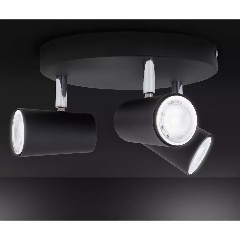 Argos Home 3 Light Spotlight Plate - Matt Black