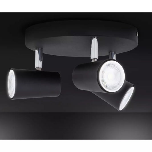Argos Home 3 Light Spotlight Plate - Matt Black
