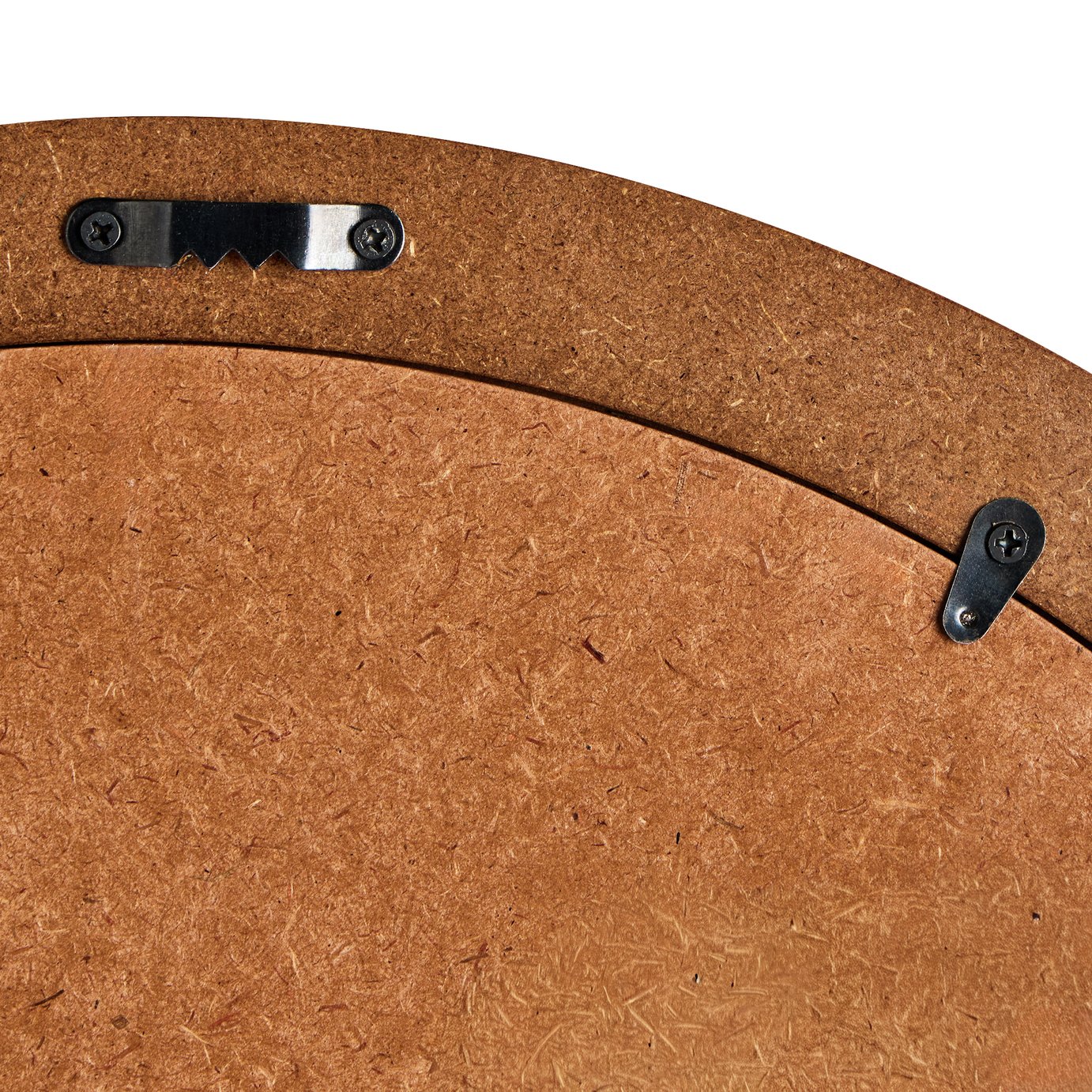 Habitat Checkered Brown Resin Round Wall Mirror - 50cm