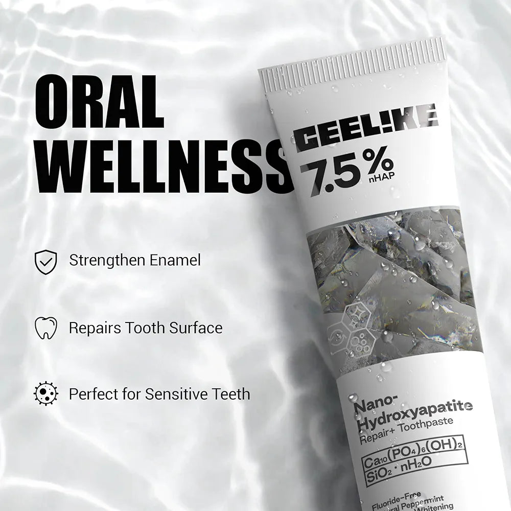 7.5% Hydroxyapatite Toothpaste - Enamel Strengthening & Whitening Formula, 2 x 120g
