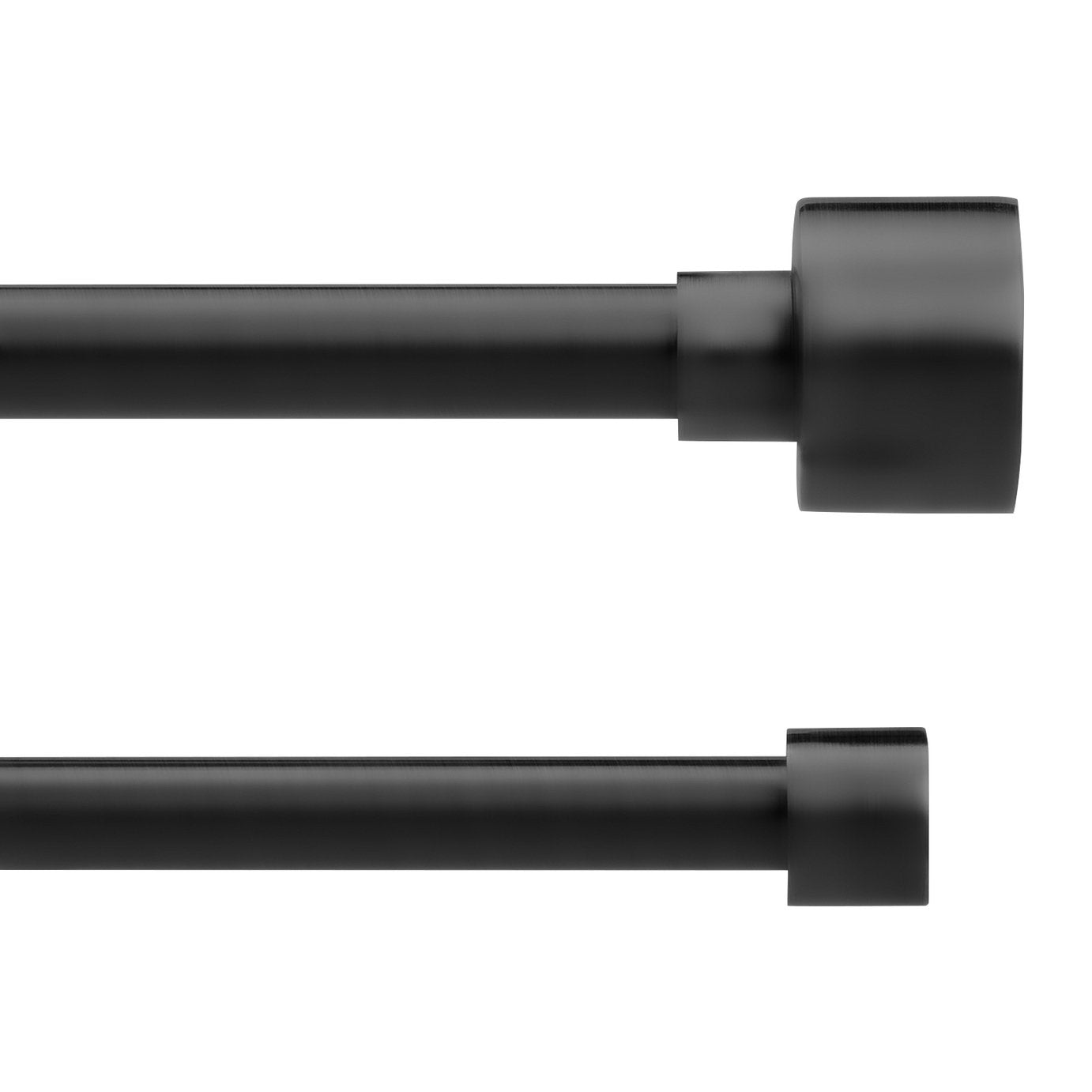 Argos Home Extendable Metal Stud Black Double Curtain Pole - 120 - 210cm