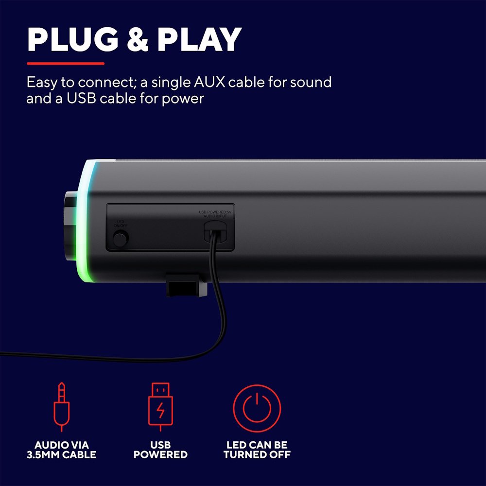 GXTrust 620 Axon RGB Illuminated Soundbar