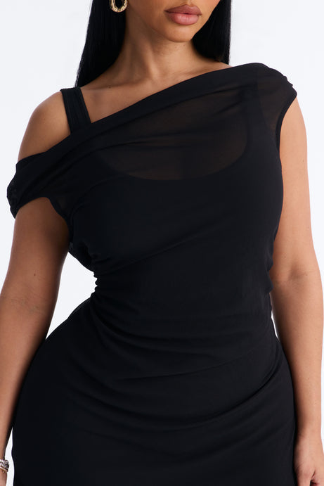 Brena 2 Piece Sheer Draped Jumpsuit