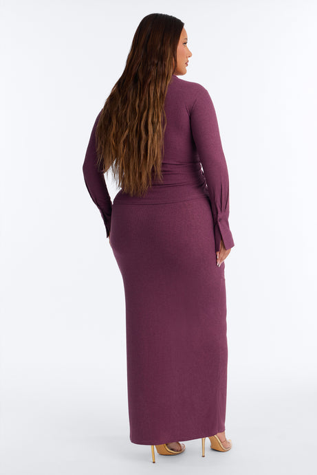 Maya Textured knit Maxi Skirt Set