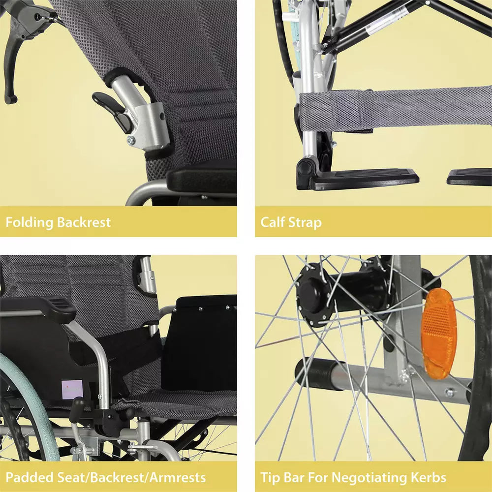 Aidapt Lightweight Self - Propelled Aluminium Wheelchair
