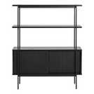 Furniture To Go Angus 2 Sliding Doors Bookcase - Black