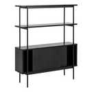Furniture To Go Angus 2 Sliding Doors Bookcase - Black