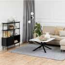 Furniture To Go Angus 2 Sliding Doors Bookcase - Black