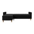 Dorel Liberty Velvet Sofa Bed - Black