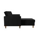 Dorel Liberty Velvet Sofa Bed - Black