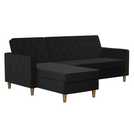 Dorel Liberty Velvet Sofa Bed - Black