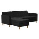 Dorel Liberty Velvet Sofa Bed - Black