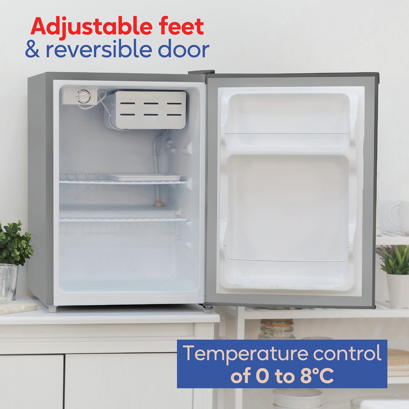 Russell Hobbs RH67TTLF0E1SS Table Top Fridge - Silver