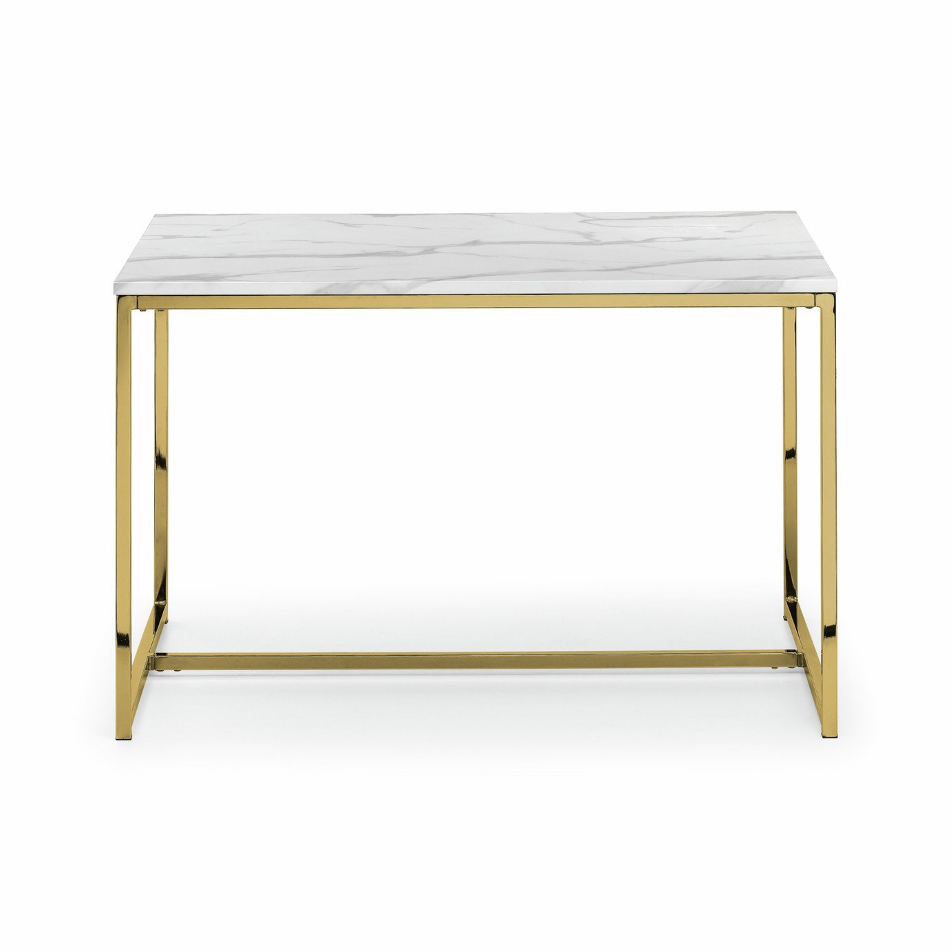 Julian Bowen Scala Marble Effect 4 Seater Dining Table-White