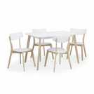 Julian Bowen Casa Pair of Dining Chairs - White & Oak