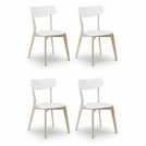 Julian Bowen Casa Pair of Dining Chairs - White & Oak