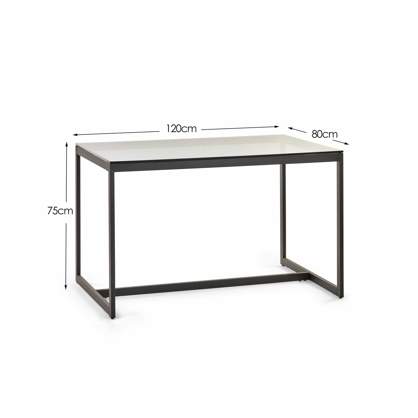 Julian Bowen Chicago Glass Dining Table & 4 Grey Chairs
