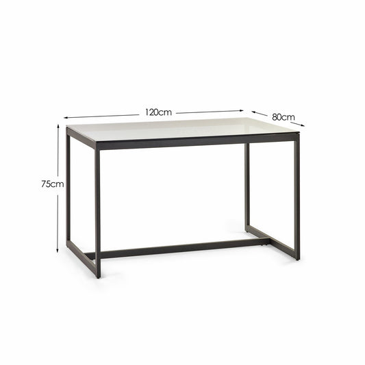 Julian Bowen Chicago Glass Dining Table & 4 Grey Chairs