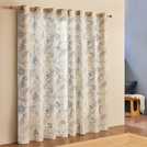 Habitat Botanical Print Eyelet Curtains - Blue - 117x137cm