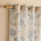 Habitat Botanical Print Eyelet Curtains - Blue - 117x137cm