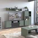 Furniture To Go Arundel 2 Door 2 Drawer TV Unit - Green