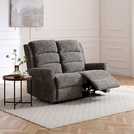 Kyoto Betsy Fabric 2 Seater Power Recliner Sofa - Grey