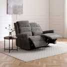 Kyoto Betsy Fabric 2 Seater Power Recliner Sofa - Grey