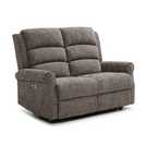 Kyoto Betsy Fabric 2 Seater Power Recliner Sofa - Grey
