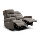Kyoto Betsy Fabric 2 Seater Power Recliner Sofa - Grey